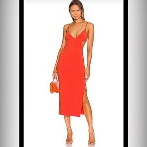 BEC + BRIDGE Ella Midi Dress in Flame